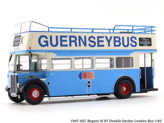 1947 AEC Regent III RT Double Decker London Bus 1:43 diecast scale model bus collectible