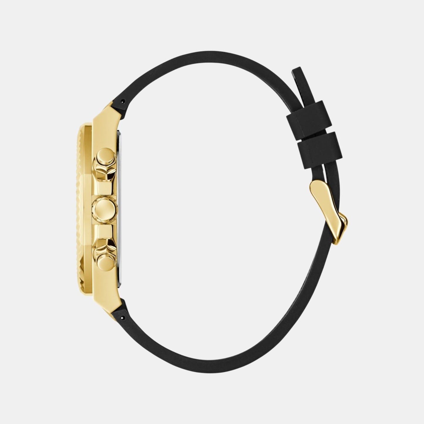 Dress Men Quartz Black Dial Multi-Function Silicone Watch GW0791G3