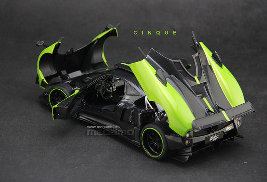 1/18 Almost Real AR+ Pagani Zonda Cinque Coupe 2009 White Diecast Full Open