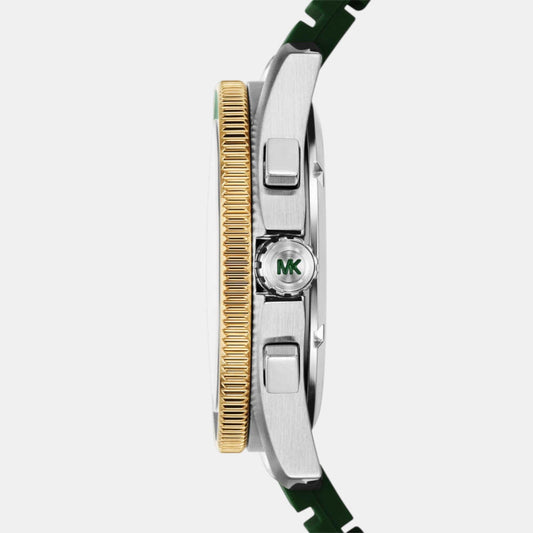 Maritime Men Quartz Black Dial Chronograph Silicone Watch MK9214