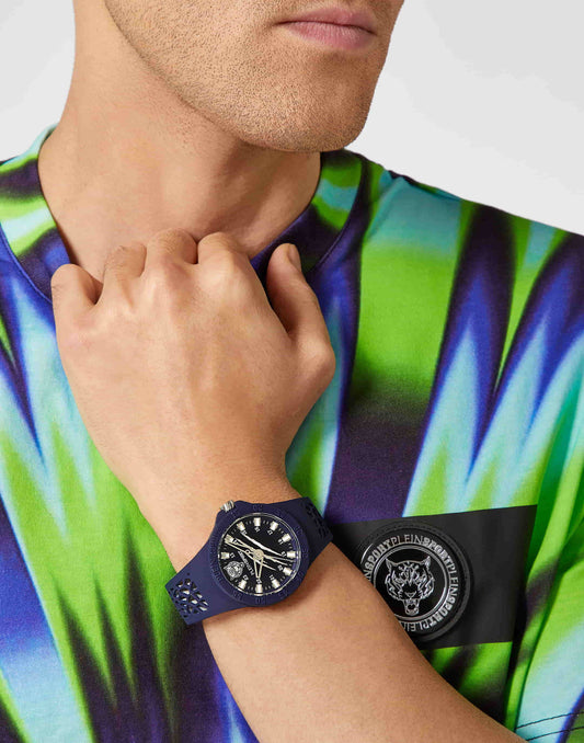 Plein Sport Sport Thunderstorm Blue Round Dial Quartz Analog Unisex Watch