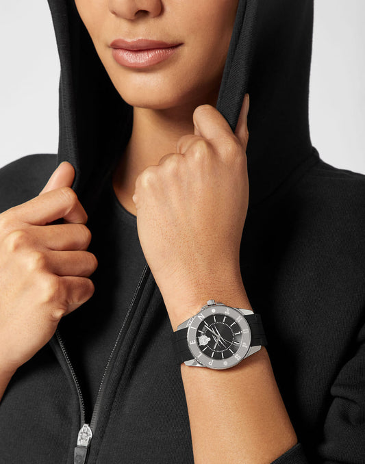 Plein Sport Sport Glam Silver Round Dial Quartz Analog Women Watch