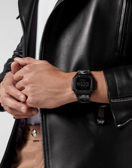 Philipp Plein Hyper $Hock Black Dial Digital Unisex Watch