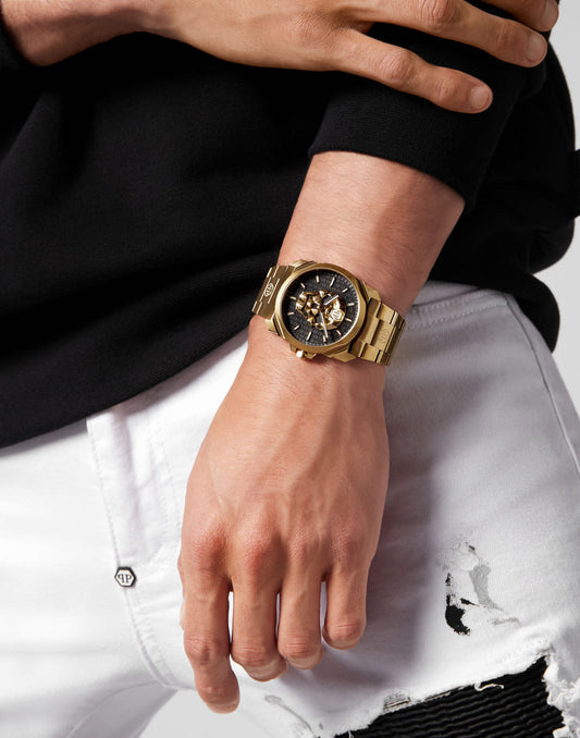 Philipp Plein The $Kull Gold Dial Quartz Men Watch