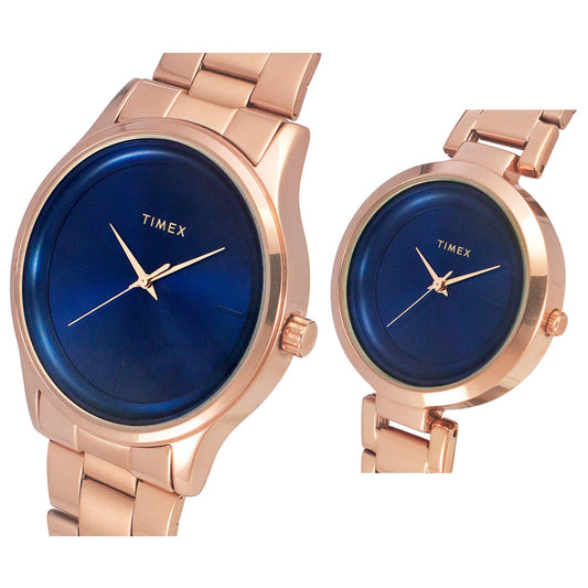 Timex Fashion Blue Round Dial Quartz Analog Unisex Watch