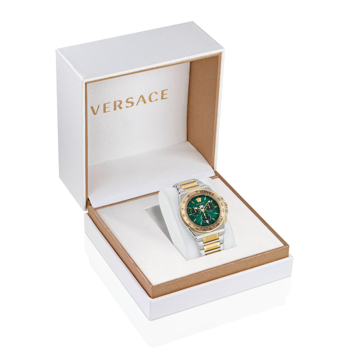Versace Greca Extreme Green Round Dial Quartz Analog Men Watch