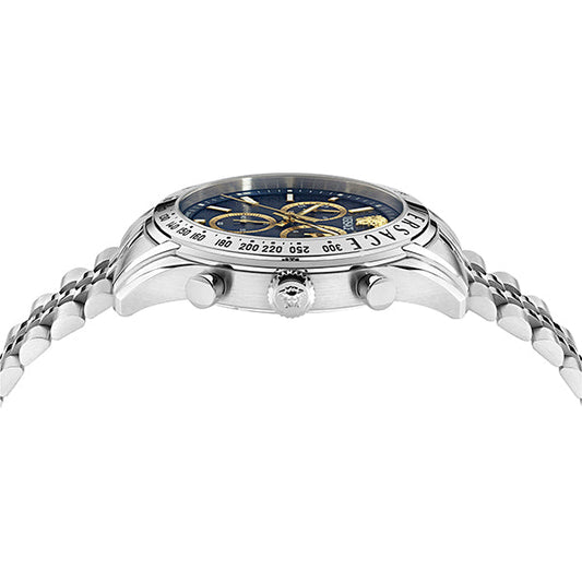 Versace Blue Round Dial Quartz Analog Men Watch