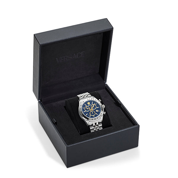 Versace Blue Round Dial Quartz Analog Men Watch