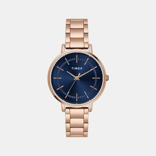 Classics Women Quartz Blue Dial Analog Brass Watch TWEL15804