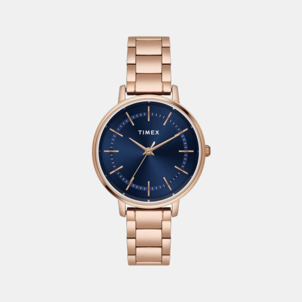 Classics Women Quartz Blue Dial Analog Brass Watch TWEL15804