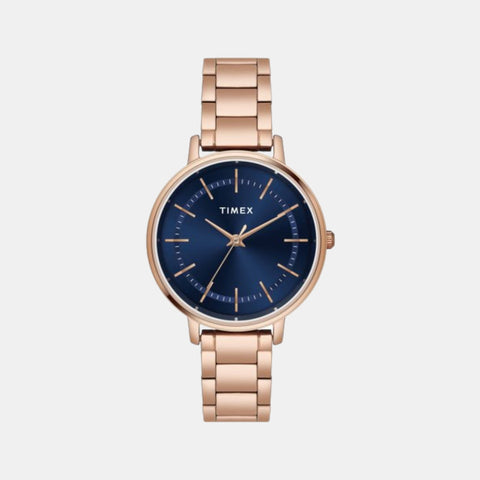 Classics Women Quartz Blue Dial Analog Brass Watch TWEL15804