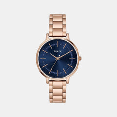 Classics Women Quartz Blue Dial Analog Brass Watch TWEL15804