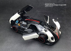 1/18 Almost Real AR+ Pagani Zonda Cinque Coupe 2009 White Diecast Full Open