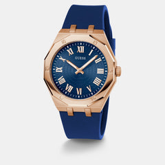 Asset Men Quartz Blue Dial Analog Silicone Watch GW0663G3