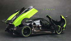 1/18 Almost Real AR+ Pagani Zonda Cinque Coupe 2009 White Diecast Full Open