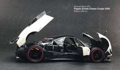 1/18 Almost Real AR+ Pagani Zonda Cinque Coupe 2009 White Diecast Full Open