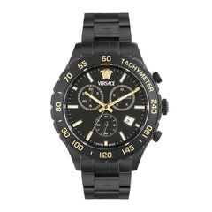 Versace New Hellen.Chr Black Round Quartz Men Watch