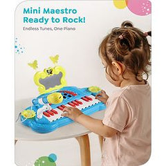 Babyhug Disney Premium Musical Piano with mike | 2 songs & 25 tunes | Battery operated piano| Gifting toy| BIS Certified -Blue