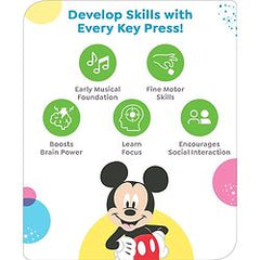 Babyhug Disney Premium Musical Piano with mike | 2 songs & 25 tunes | Battery operated piano| Gifting toy| BIS Certified -Blue