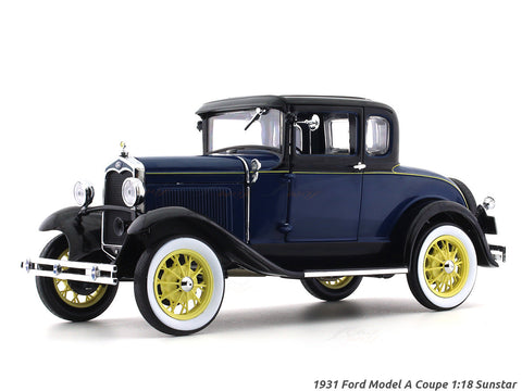 1931 Ford Model A Coupe blue 1:18 Sunstar diecast Scale Model collectible