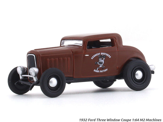 1932 Ford Three Window Coupe "Kennedy Brothers" 1:64 M2 Machines diecast scale car collectible