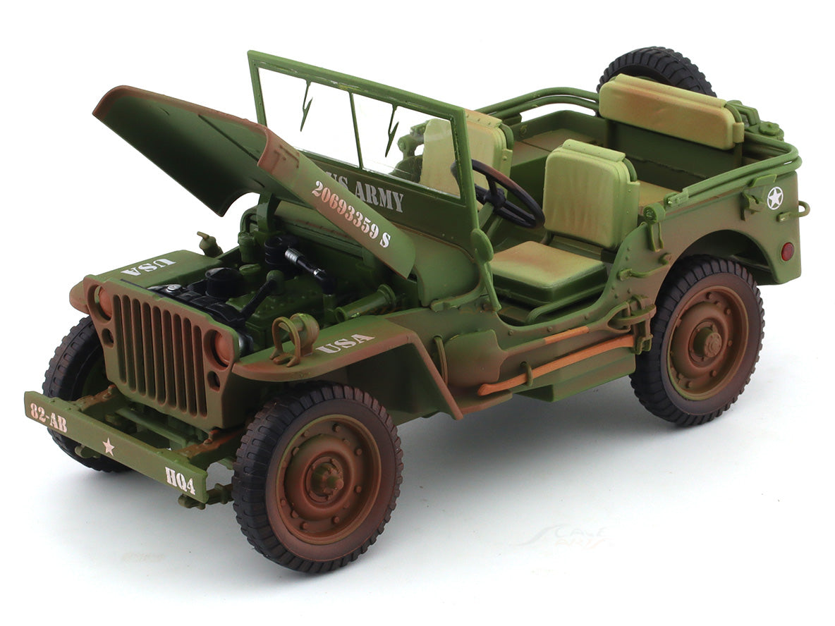 1944 Jeep Willys Green 1:18 American Diorama diecast scale model car collectible