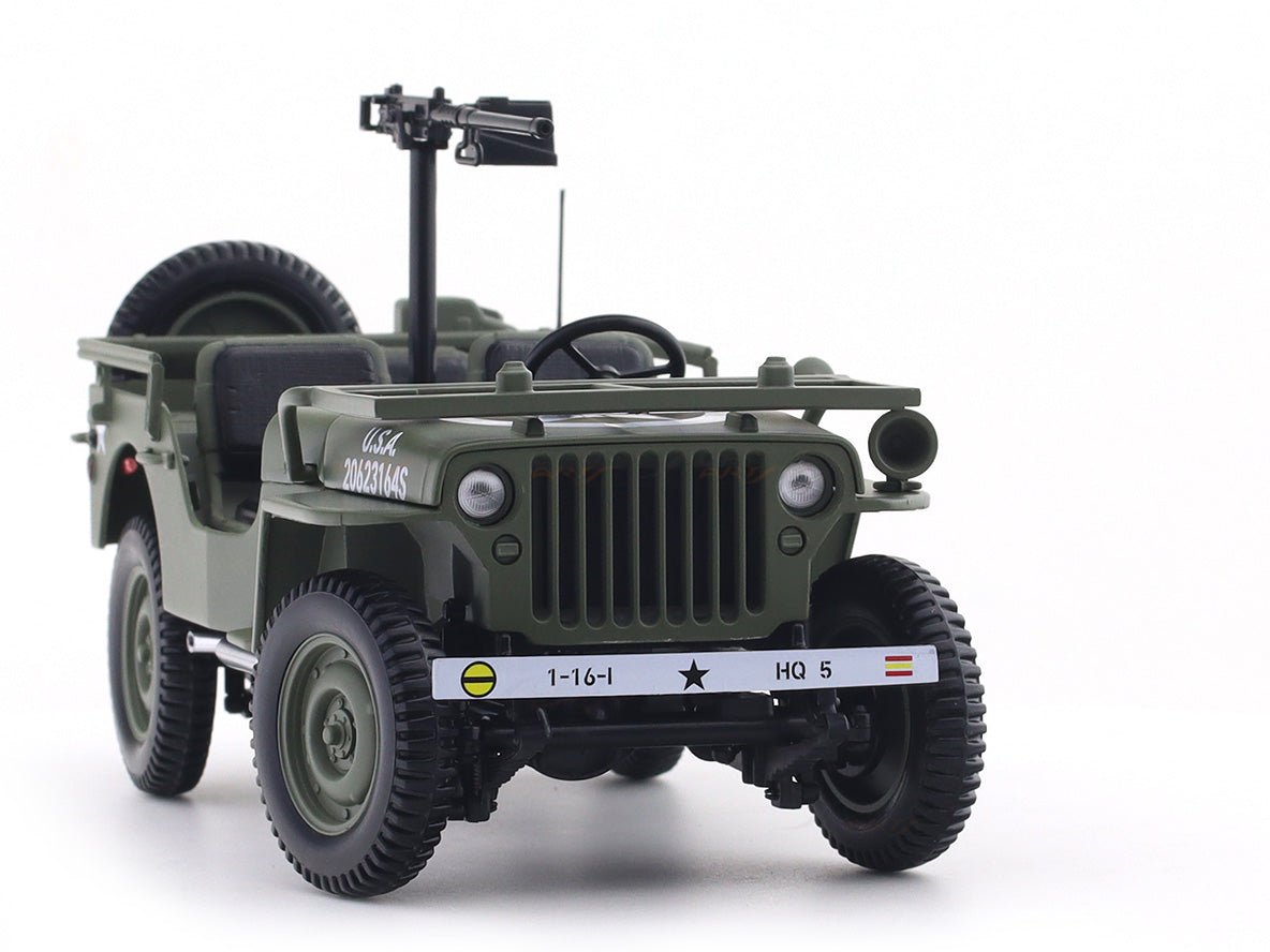 1944 Willys Jeep Military Green 1:18 Norev licensed diecast scale model car collectible