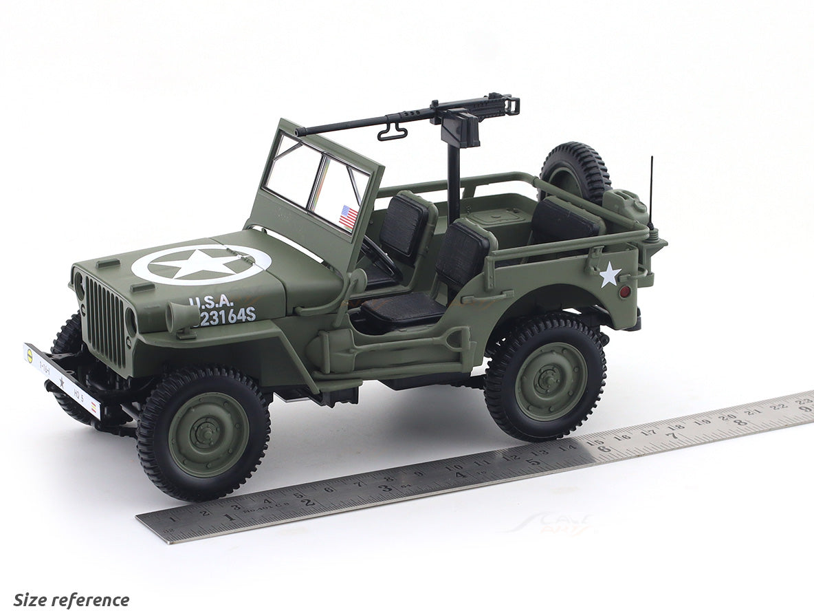 1944 Willys Jeep Military Green 1:18 Norev licensed diecast scale model car collectible