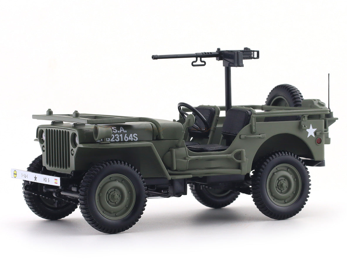 1944 Willys Jeep Military Green 1:18 Norev licensed diecast scale model car collectible