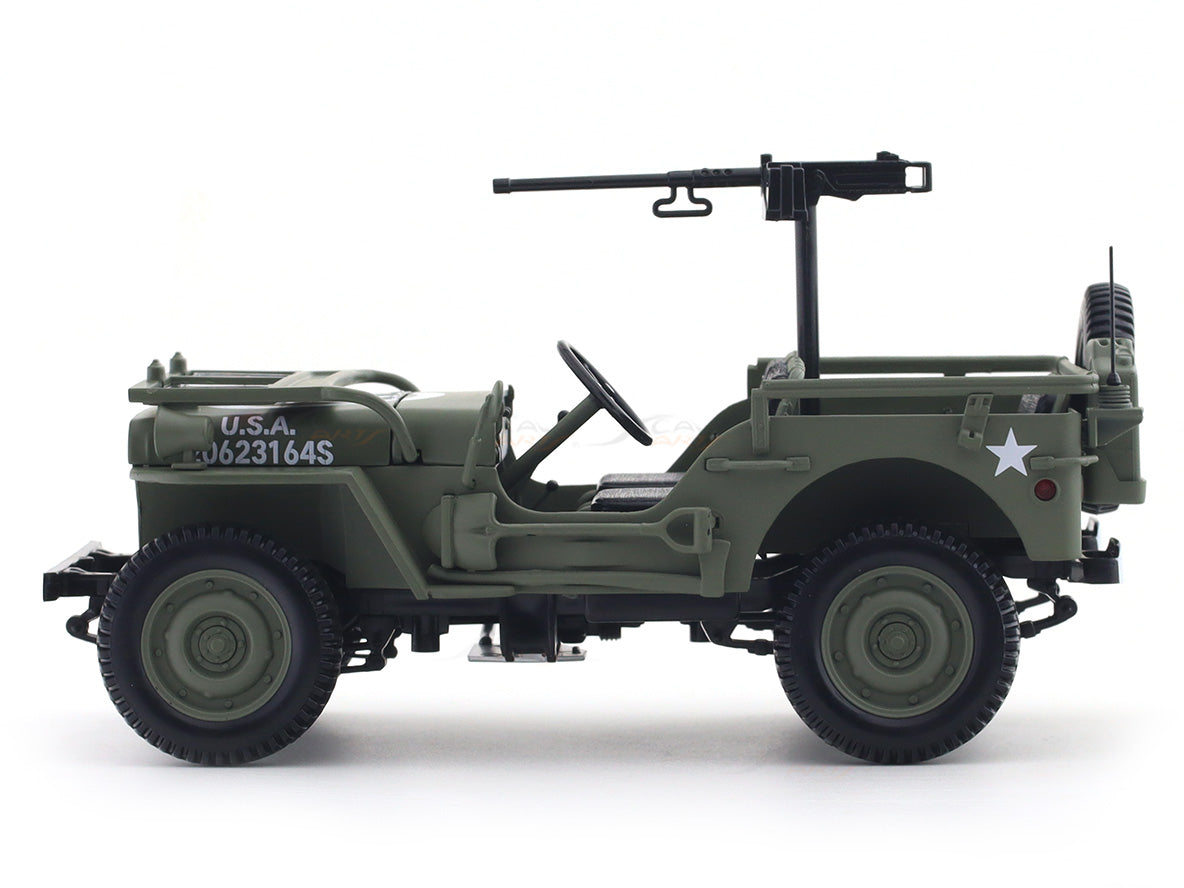 1944 Willys Jeep Military Green 1:18 Norev licensed diecast scale model car collectible