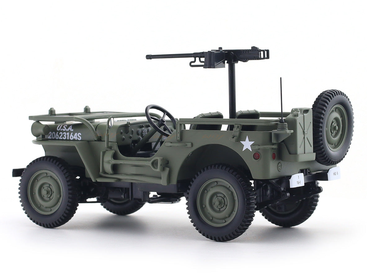 1944 Willys Jeep Military Green 1:18 Norev licensed diecast scale model car collectible
