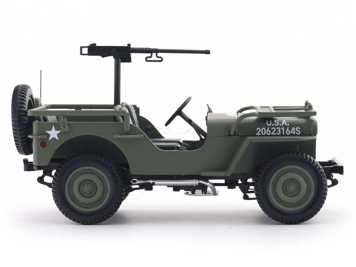 1944 Willys Jeep Military Green 1:18 Norev licensed diecast scale model car collectible