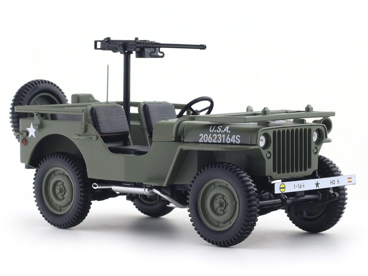 1944 Willys Jeep Military Green 1:18 Norev licensed diecast scale model car collectible