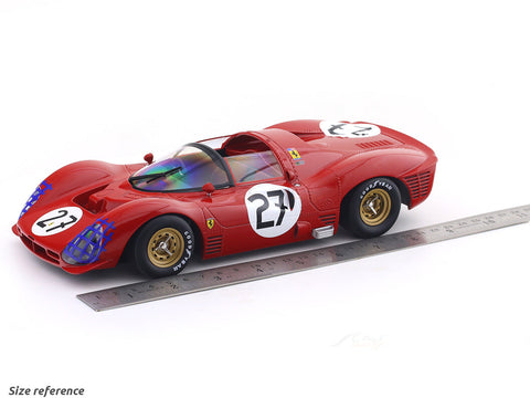 1966 Ferrari 330 P3 Spider No. 27 1:18 Werk83 Licensed Diecast Scale Model Car Collectible
