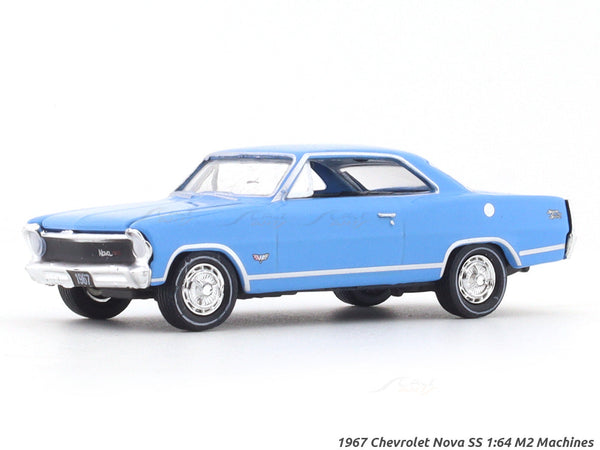 1967 Chevrolet Nova SS blue 1:64 M2 Machines licensed diecast scale model car 11228-108