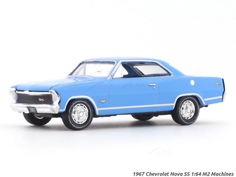 1967 Chevrolet Nova SS blue 1:64 M2 Machines licensed diecast scale model car 11228-108