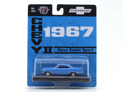 1967 Chevrolet Nova SS blue 1:64 M2 Machines licensed diecast scale model car 11228-108