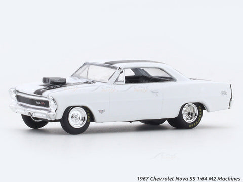 1967 Chevrolet Nova SS white 1:64 M2 Machines licensed diecast scale model car 11228-116