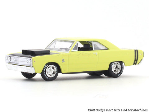 1968 Dodge Dart GTS yellow 1:64 M2 Machines licensed diecast scale model car 11228-109