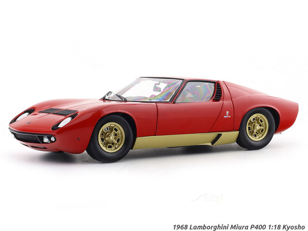 1968 Lamborghini Miura P400 red 1:18 Kyosho licensed premium diecast scale model car collectible