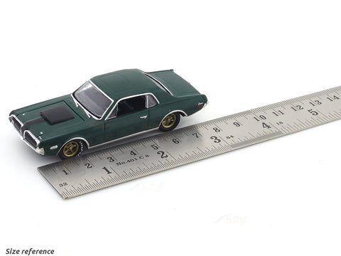 1968 Mercury Cougar R-Code green 1:64 M2 Machines licensed diecast scale model car 11228-116