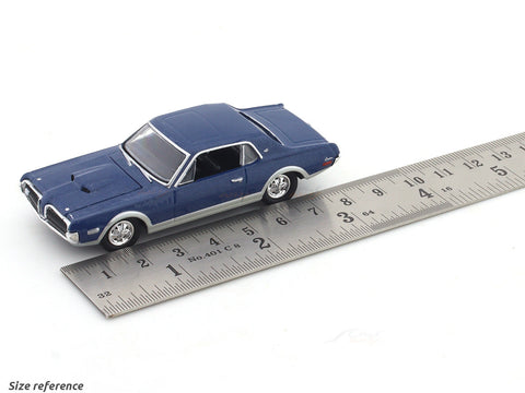 1968 Mercury Cougar XR-7 blue 1:64 M2 Machines licensed diecast scale model car 11228-109