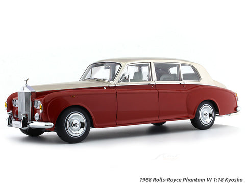1968 Rolls-Royce Phantom VI Red / Beige 1:18 Kyosho licensed diecast scale model car collectible