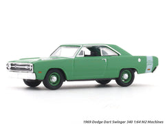1969 Dodge Dart Swinger 340 green 1:64 M2 Machines licensed diecast scale model car 11228-108