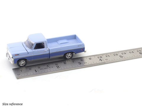 1969 Ford F-100 Ranger Truck blue 1:64 M2 Machines licensed diecast scale model car 32600-79