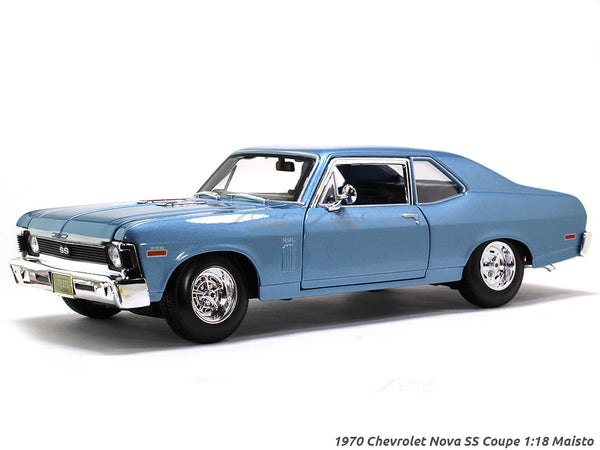 1970 Chevrolet Nova SS Coupe blue 1:18 Maisto diecast Scale Model car