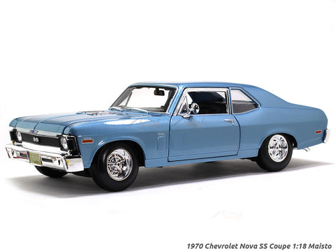 1970 Chevrolet Nova SS Coupe blue 1:18 Maisto diecast Scale Model car