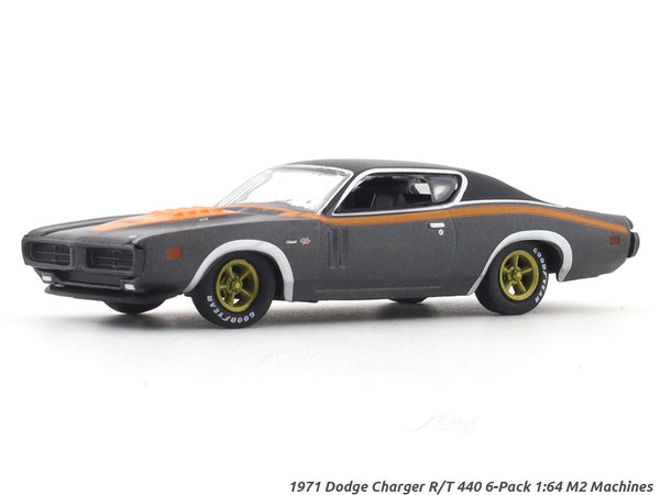 1970 Dodge Charger R/T 440 6-Pack grey 1:64 M2 Machines licensed diecast scale model car 11228-118