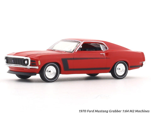 1970 Ford Mustang Grabber red 1:64 M2 Machines licensed diecast scale model car 11228-111