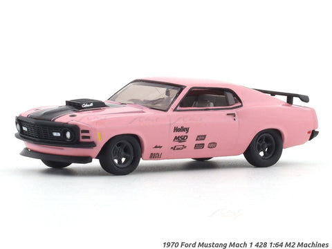 1970 Ford Mustang Mach 1 428 pink 1:64 M2 Machines licensed diecast scale model car 11228-118